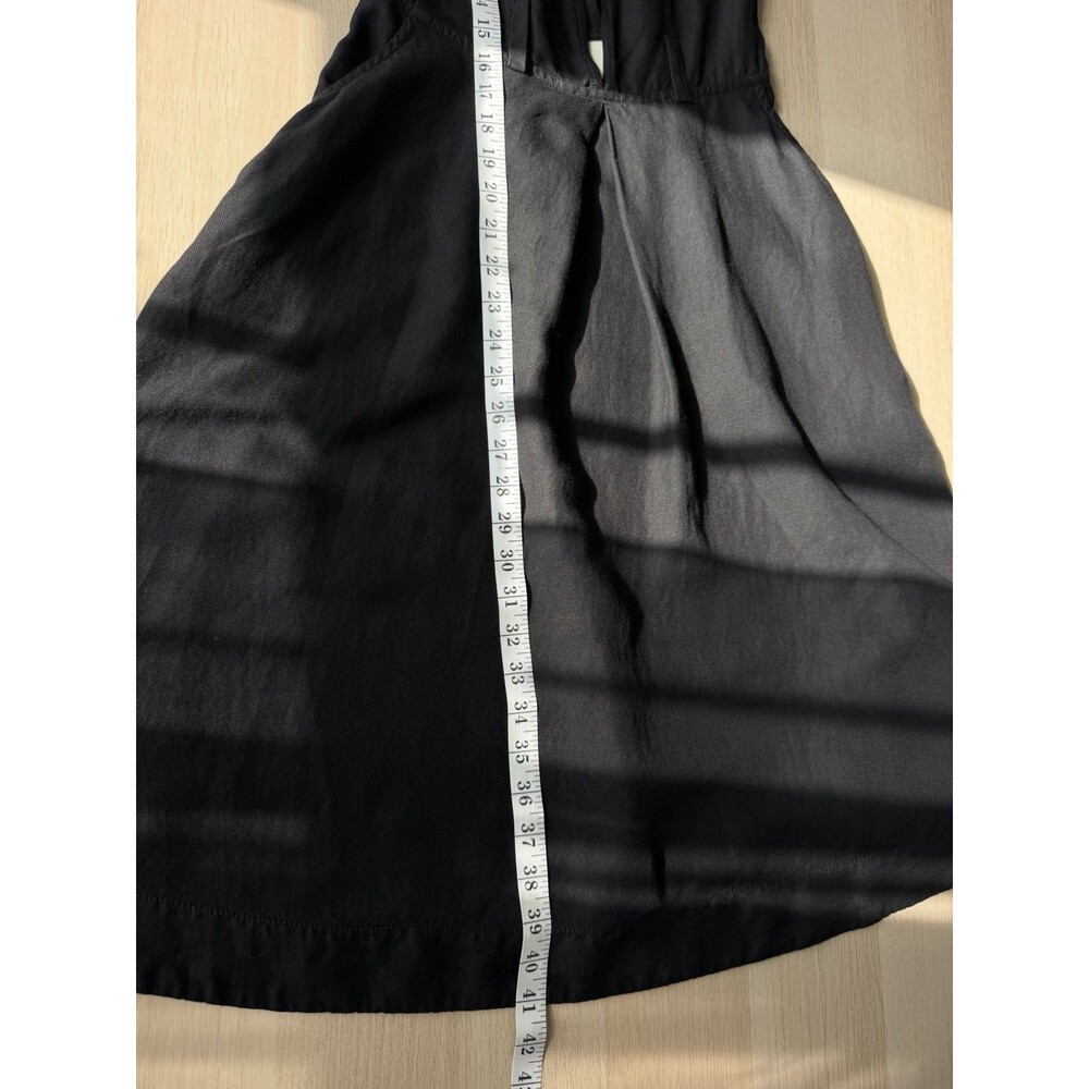 Maeve Anthropologie Black Belt Jumper Dress Viscose Linen Office Sleeveless XS - Picture 9 of 15